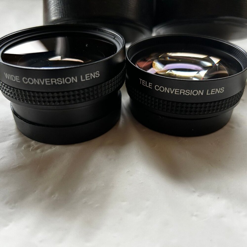 2 Panasonic camera lenses Wide Conversion Lens and Tele conversion lens
